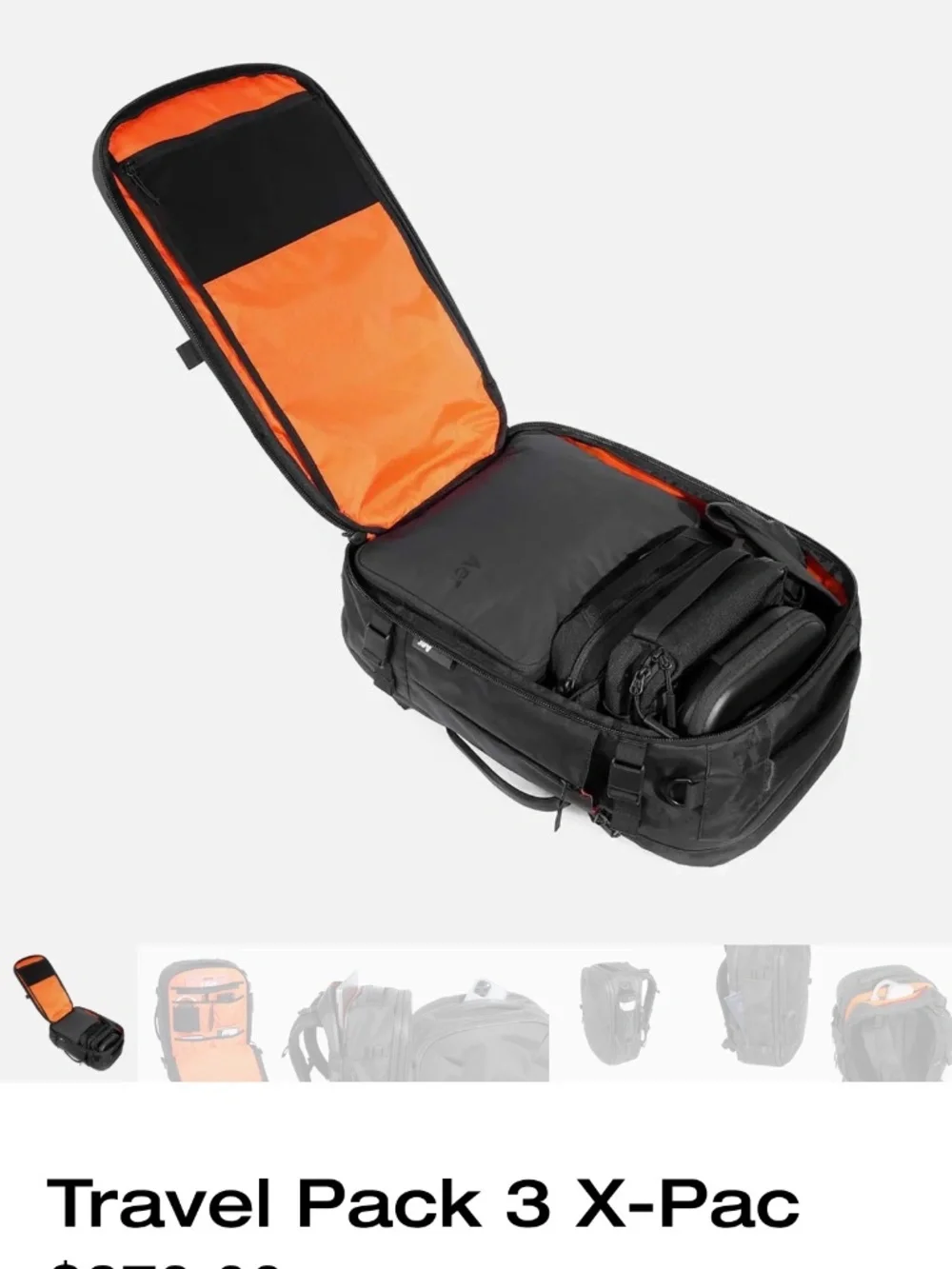 Aer Travel Pack 3 X-Pac 35 Liters. Black Color